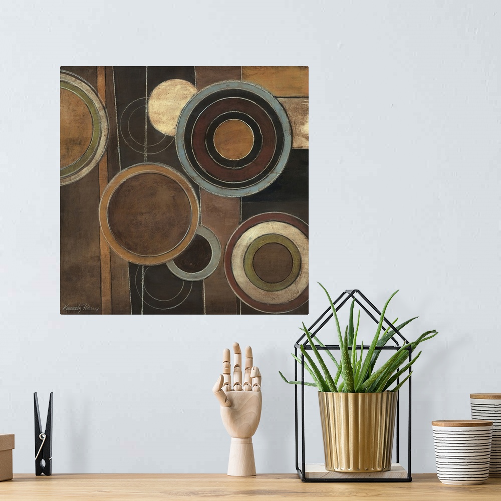 A bohemian room featuring Abstract Circles II