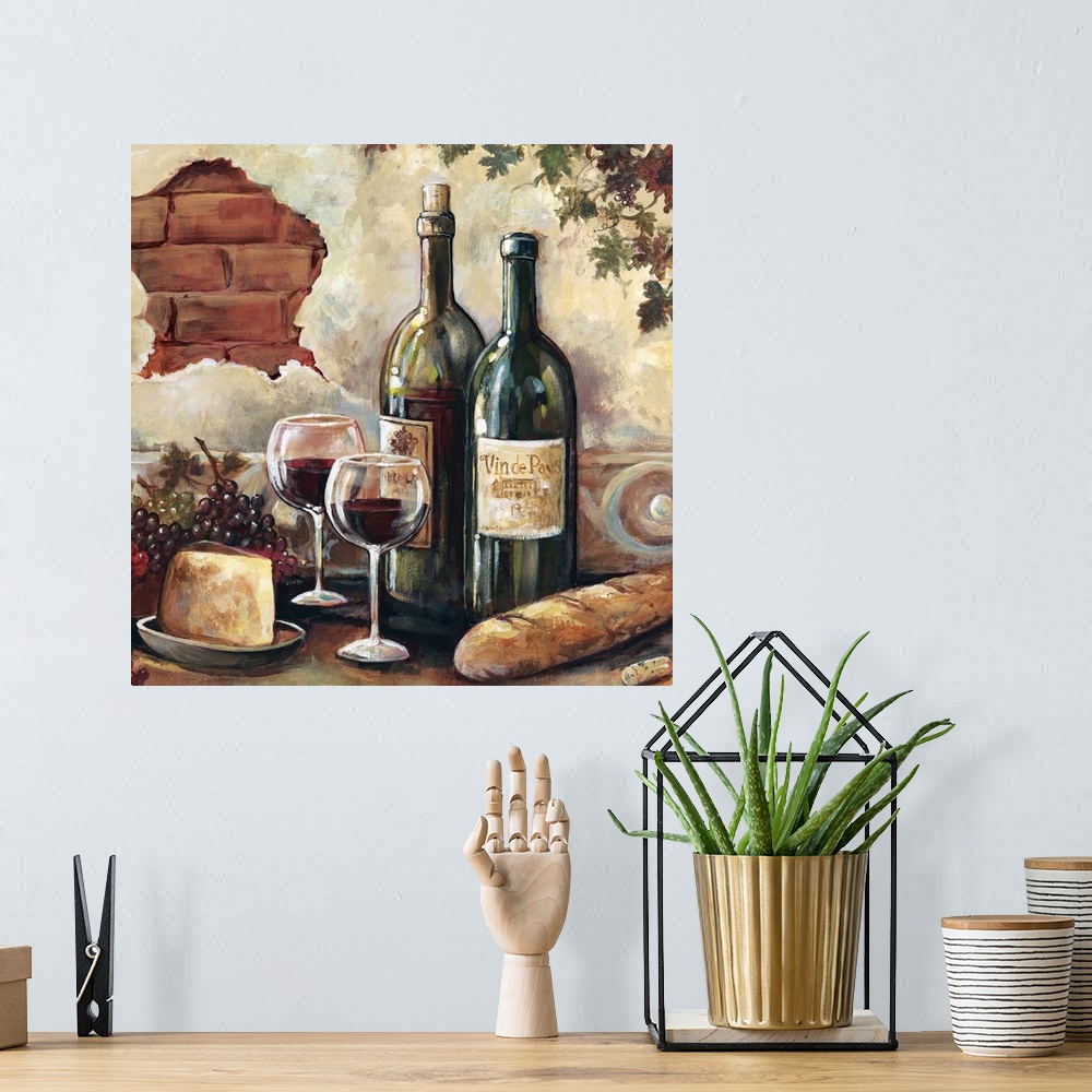 A bohemian room featuring Bountiful Wine Square II