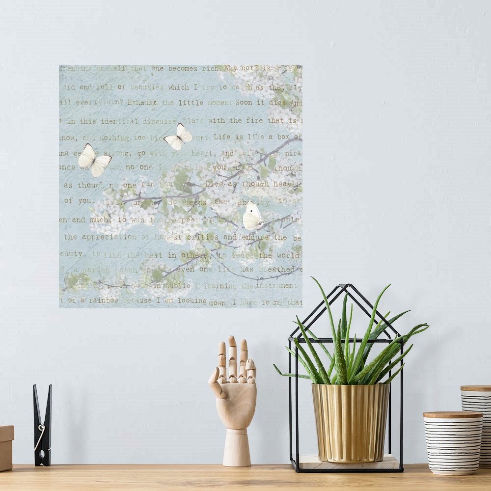 A bohemian room featuring Morning Blossoms II