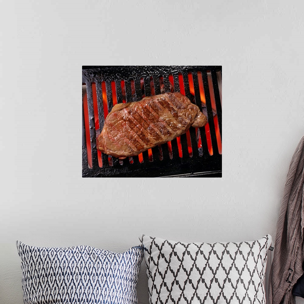A bohemian room featuring Beef steak