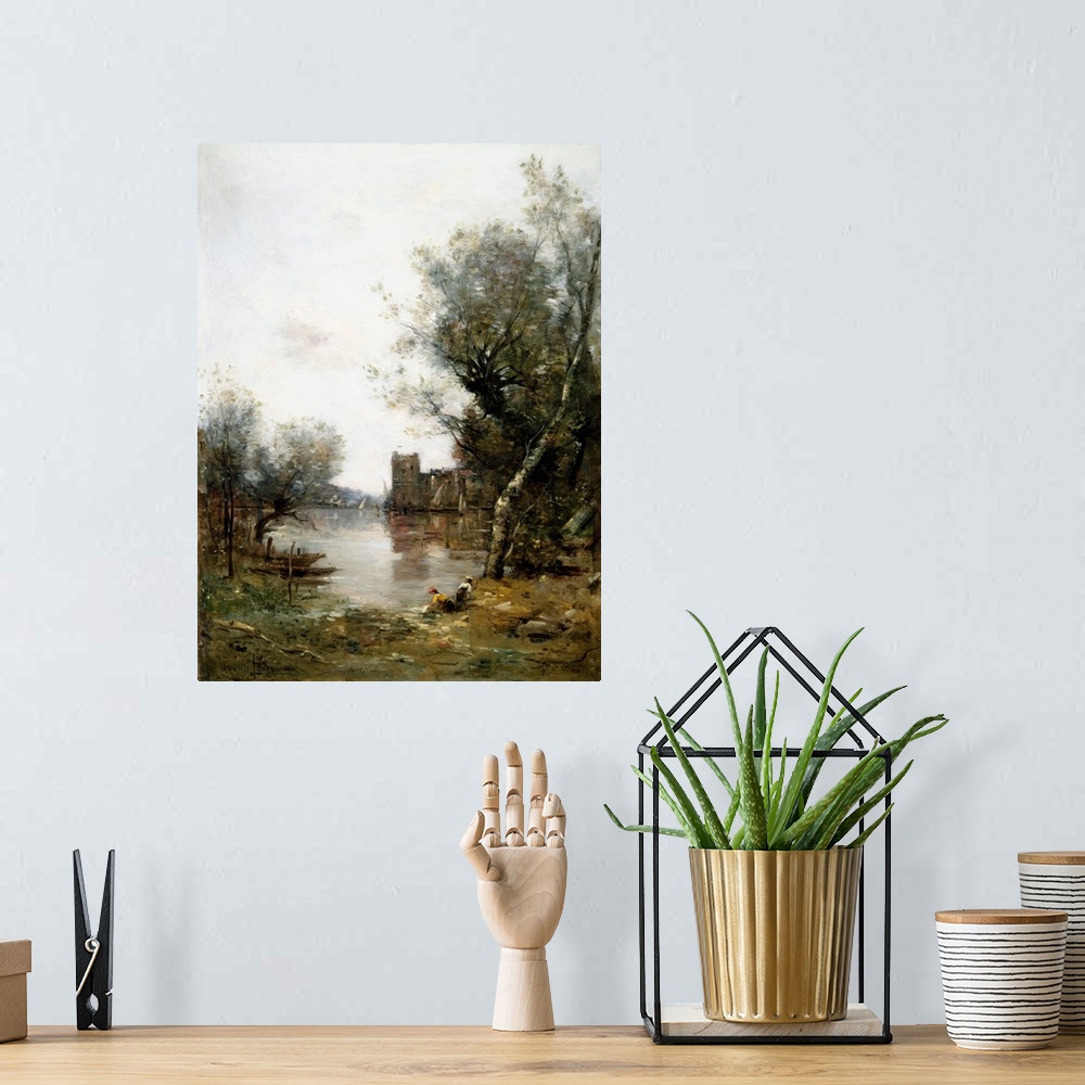 A bohemian room featuring By the River by Maurice Levis