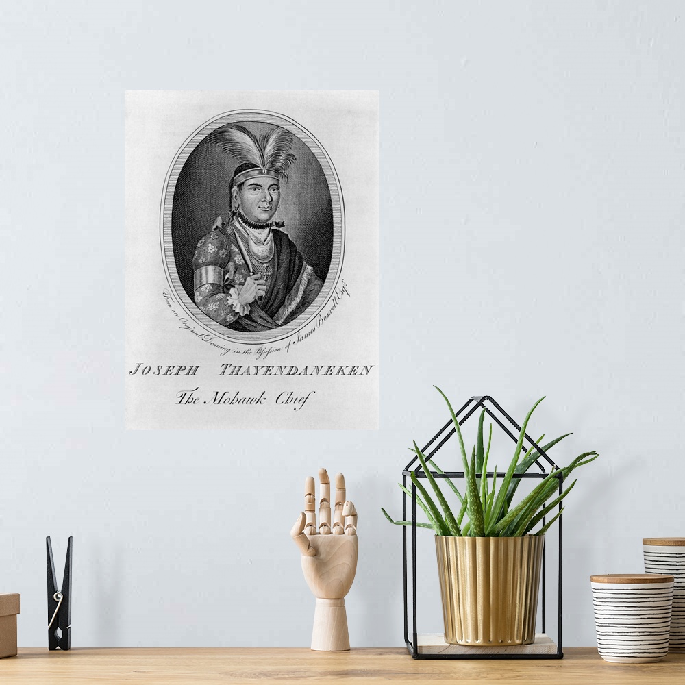 A bohemian room featuring Joseph Brant (1742-1807) Mohawk leader who supported the British in the French and Indian War and...