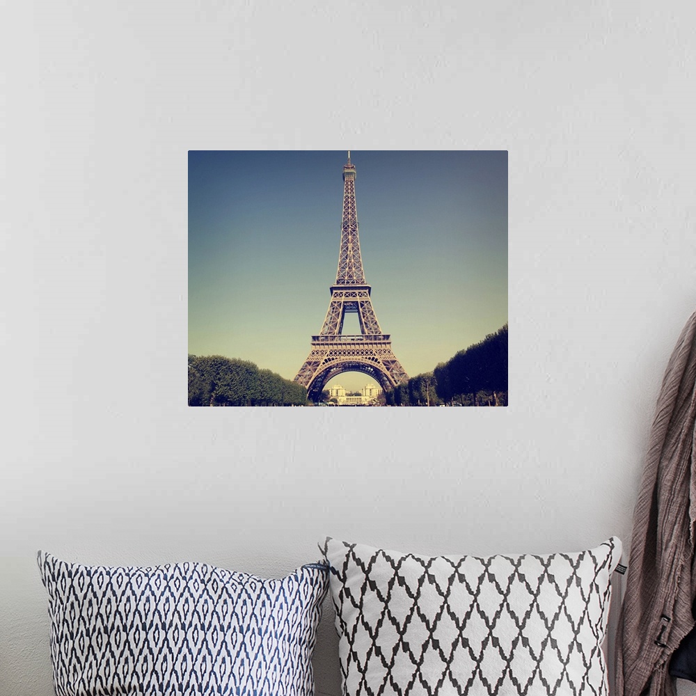 A bohemian room featuring Eiffel Tower, Paris, France.