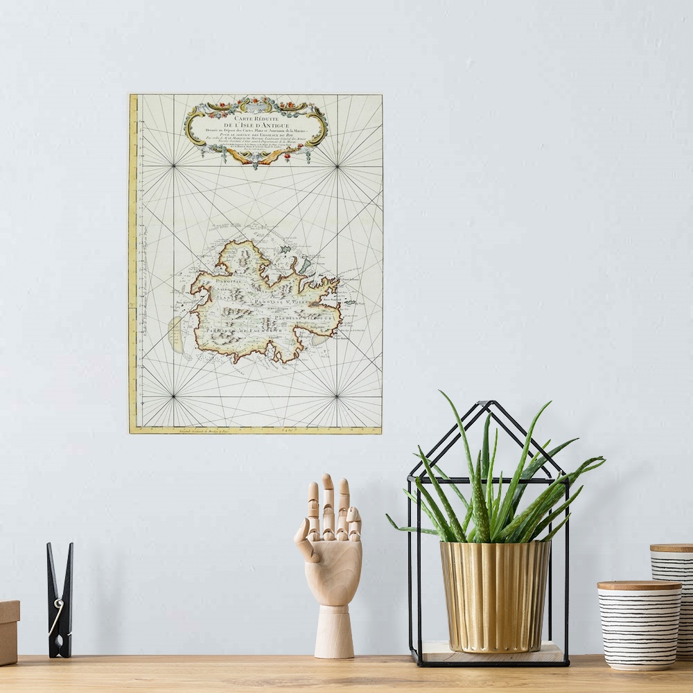 A bohemian room featuring Map of Antigua