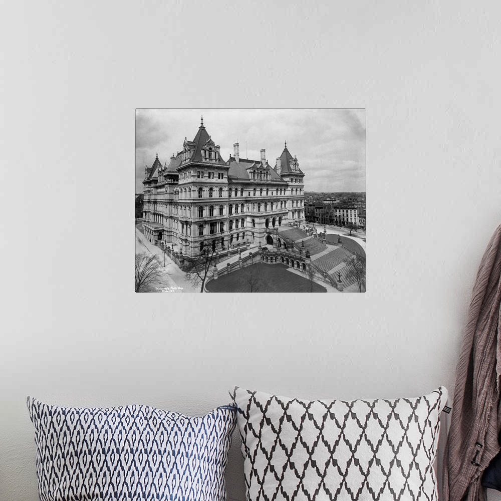 A bohemian room featuring New York State Capitol