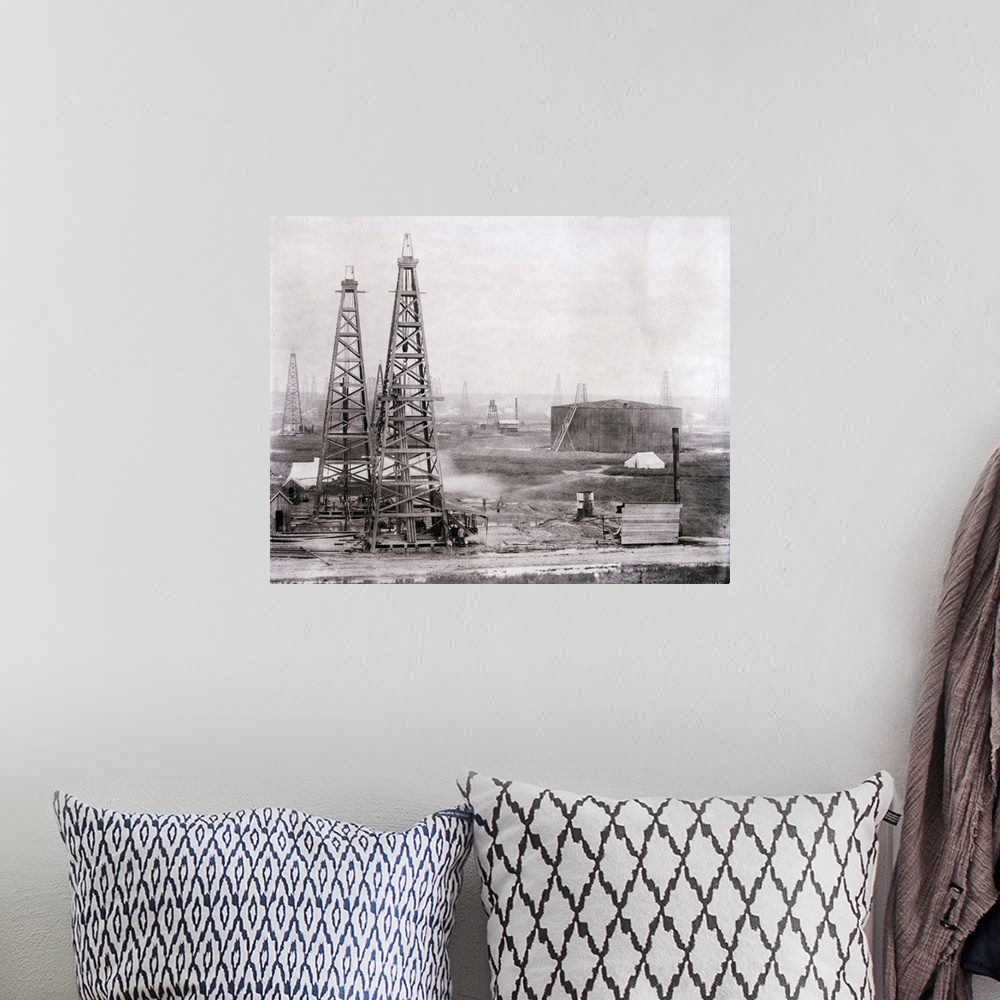 A bohemian room featuring 1901-Texas-Oilfield at Spindletop.
