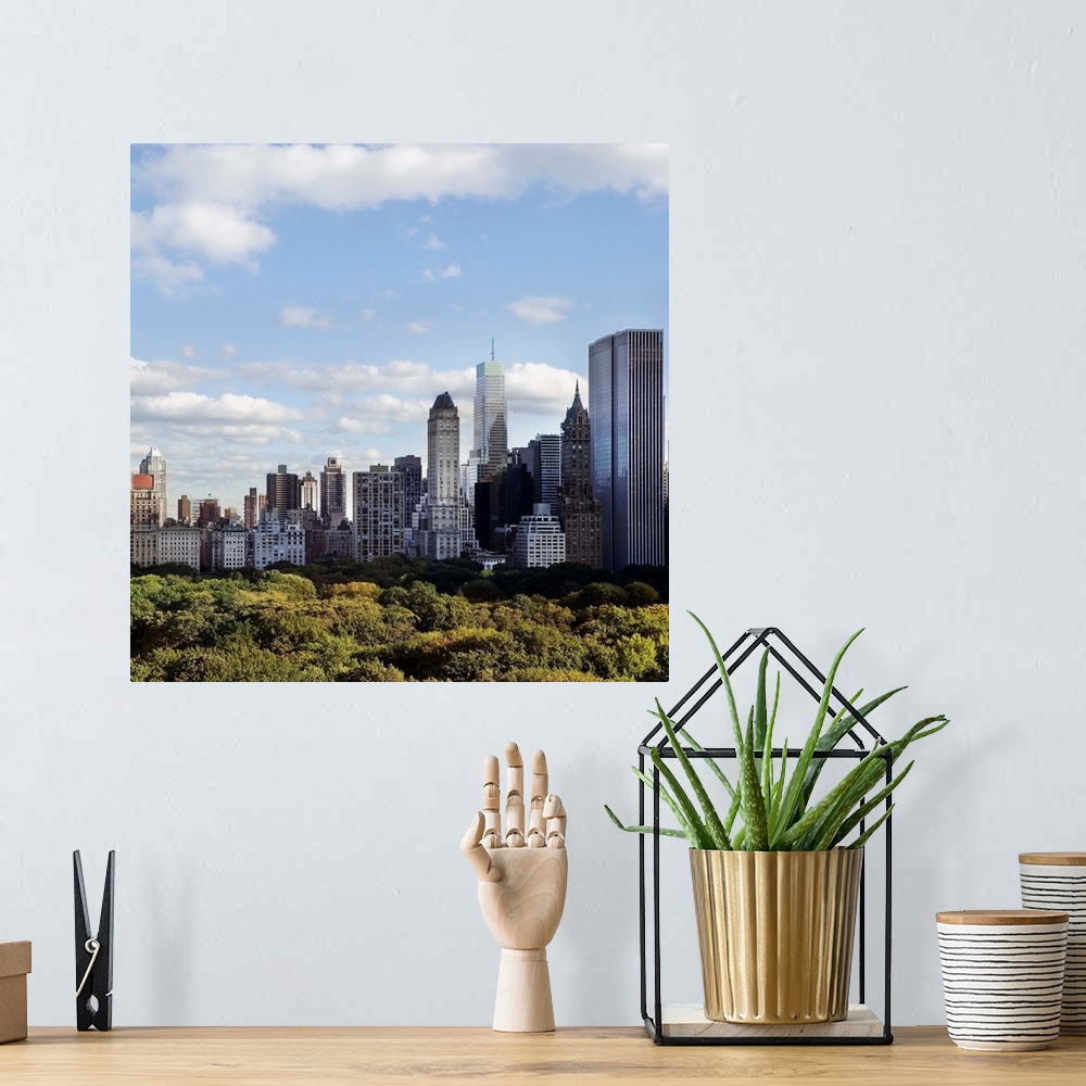 A bohemian room featuring Skyline Of New York City