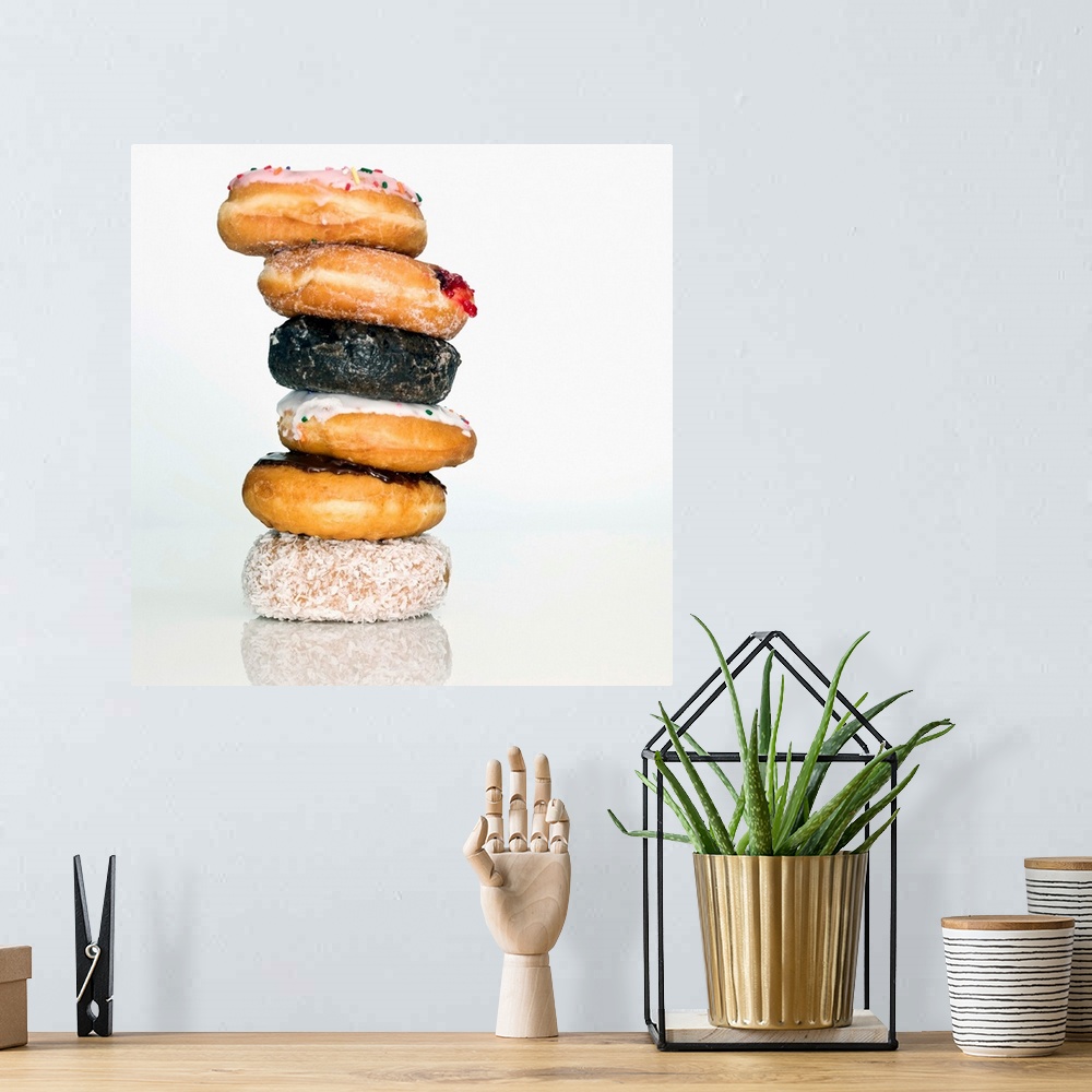 A bohemian room featuring Stack Of Donuts