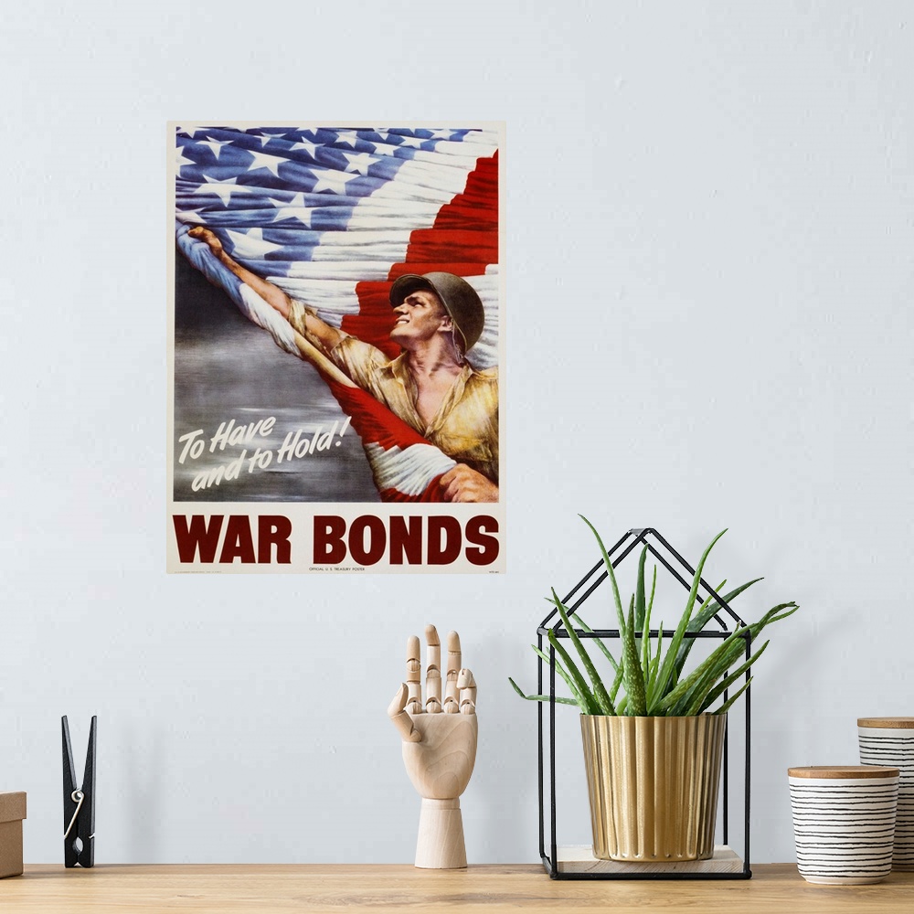 A bohemian room featuring To Have And To Hold, War Bonds Poster