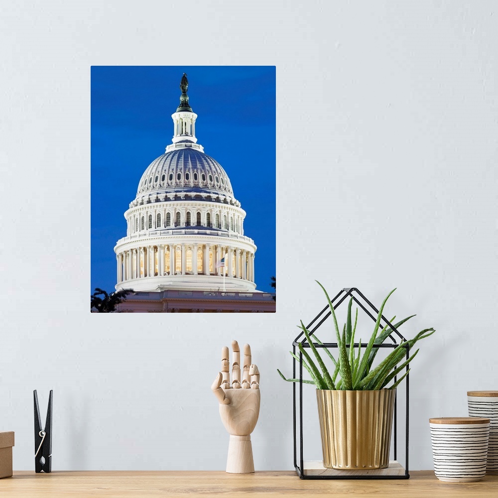 A bohemian room featuring U.S. Capitol Dome