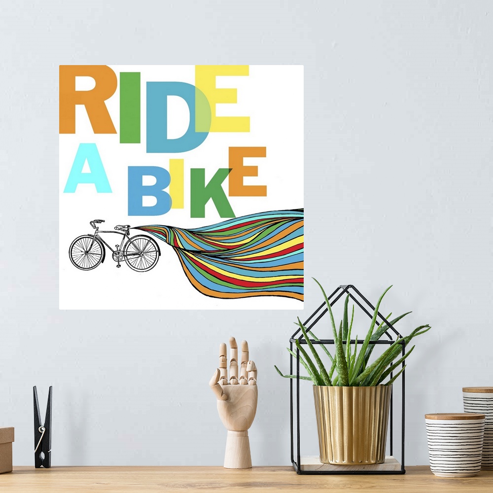 A bohemian room featuring Bike, Ride 1a