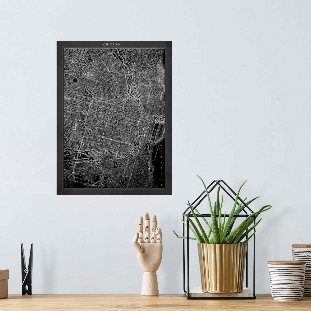 A bohemian room featuring Chicago Map
