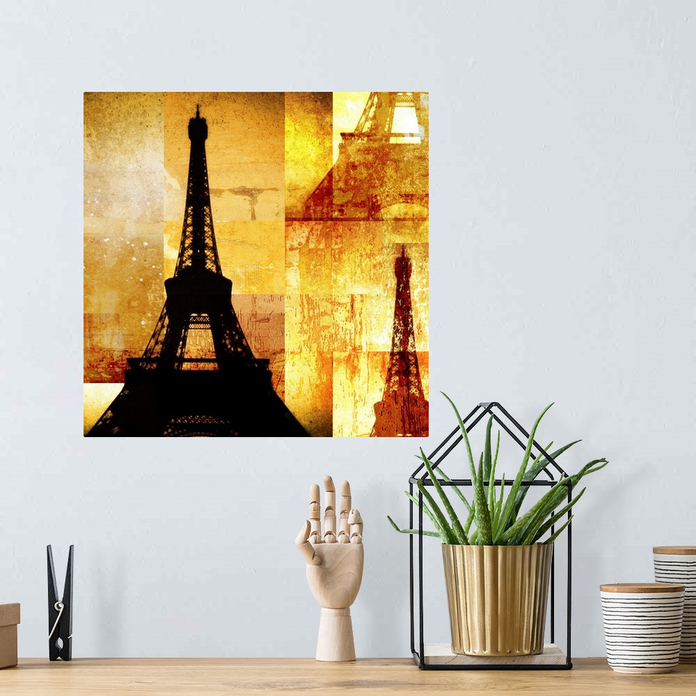 A bohemian room featuring Eiffel Tower Collage