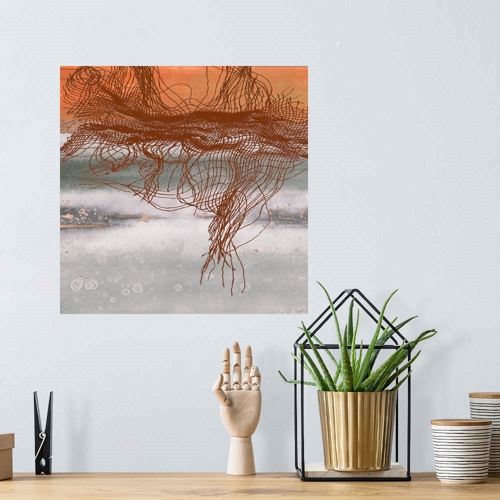 A bohemian room featuring Frayed Abstract 1