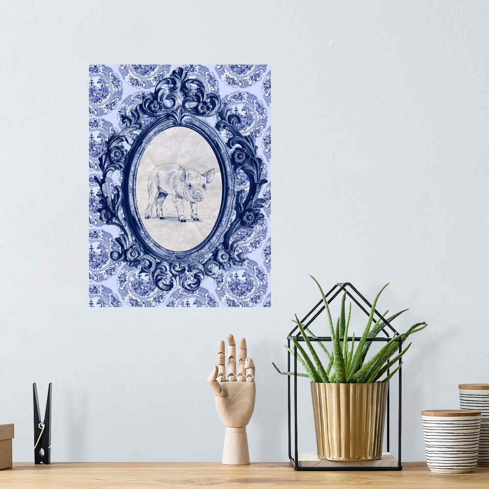 A bohemian room featuring Toile Piglet