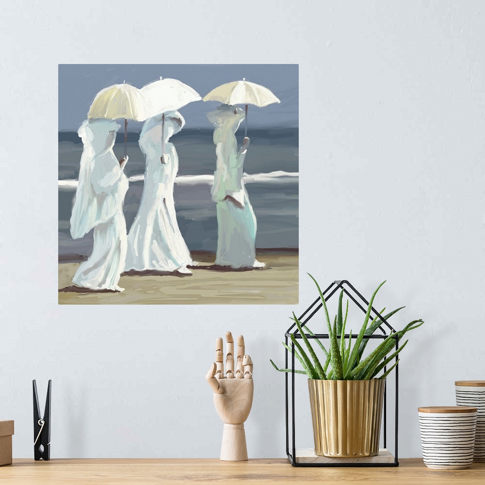 A bohemian room featuring Beach Umbrella Ladies