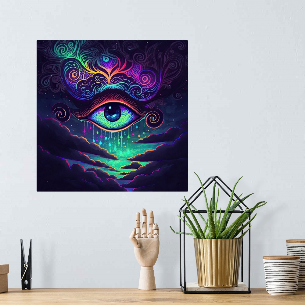A bohemian room featuring Clouded Eye I