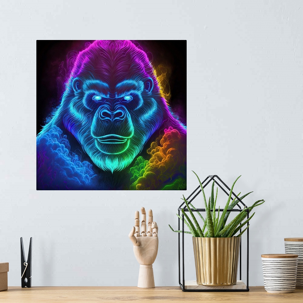 A bohemian room featuring Clouded Gorilla I