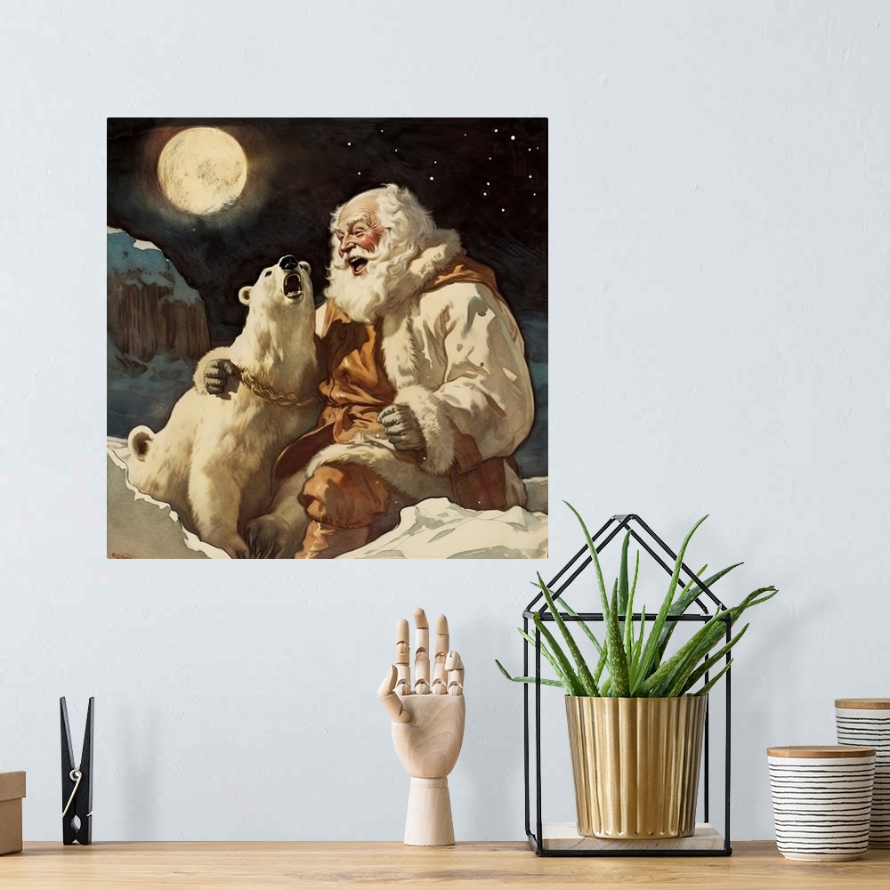 A bohemian room featuring Santa And Polar Bear 2