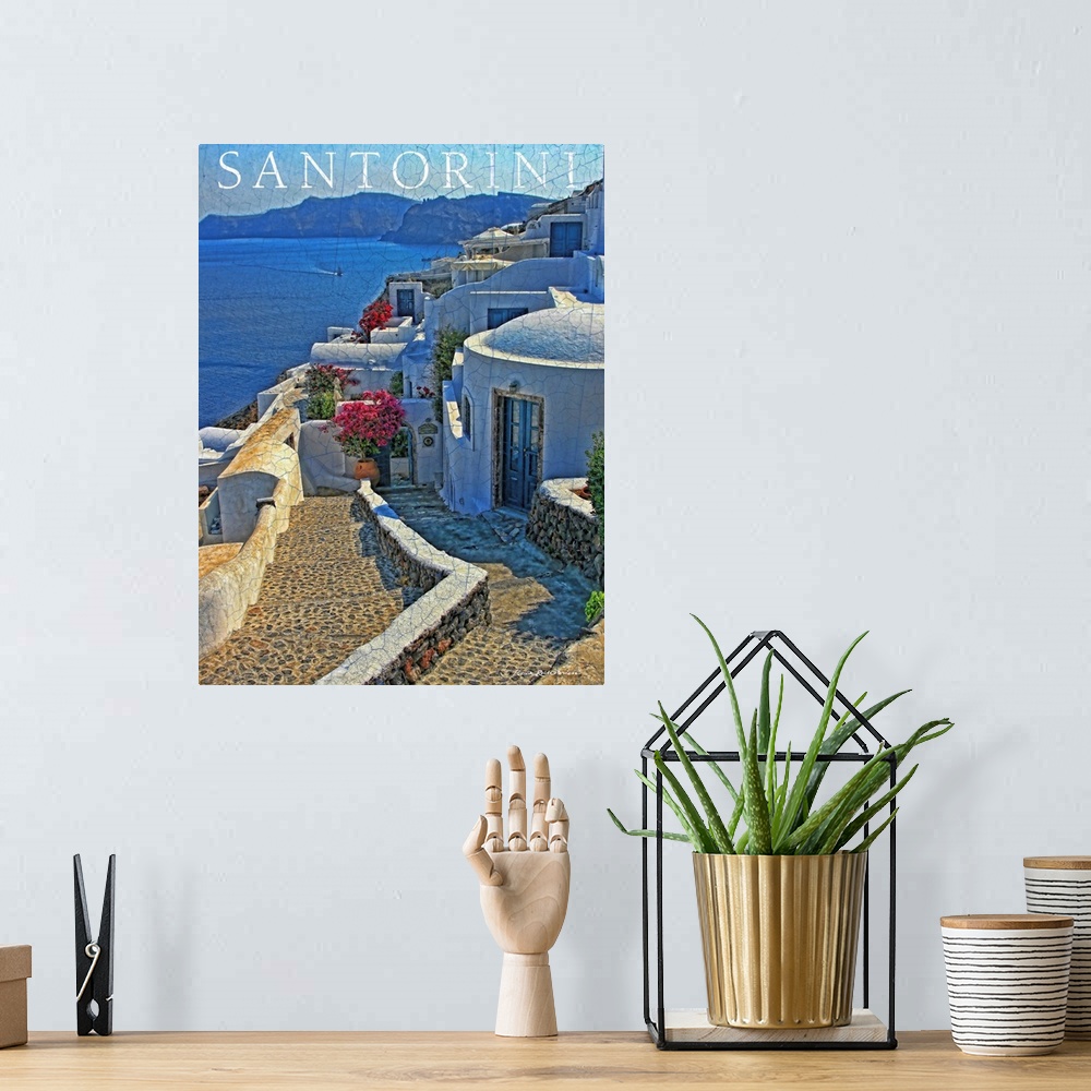 A bohemian room featuring Santorini Waters