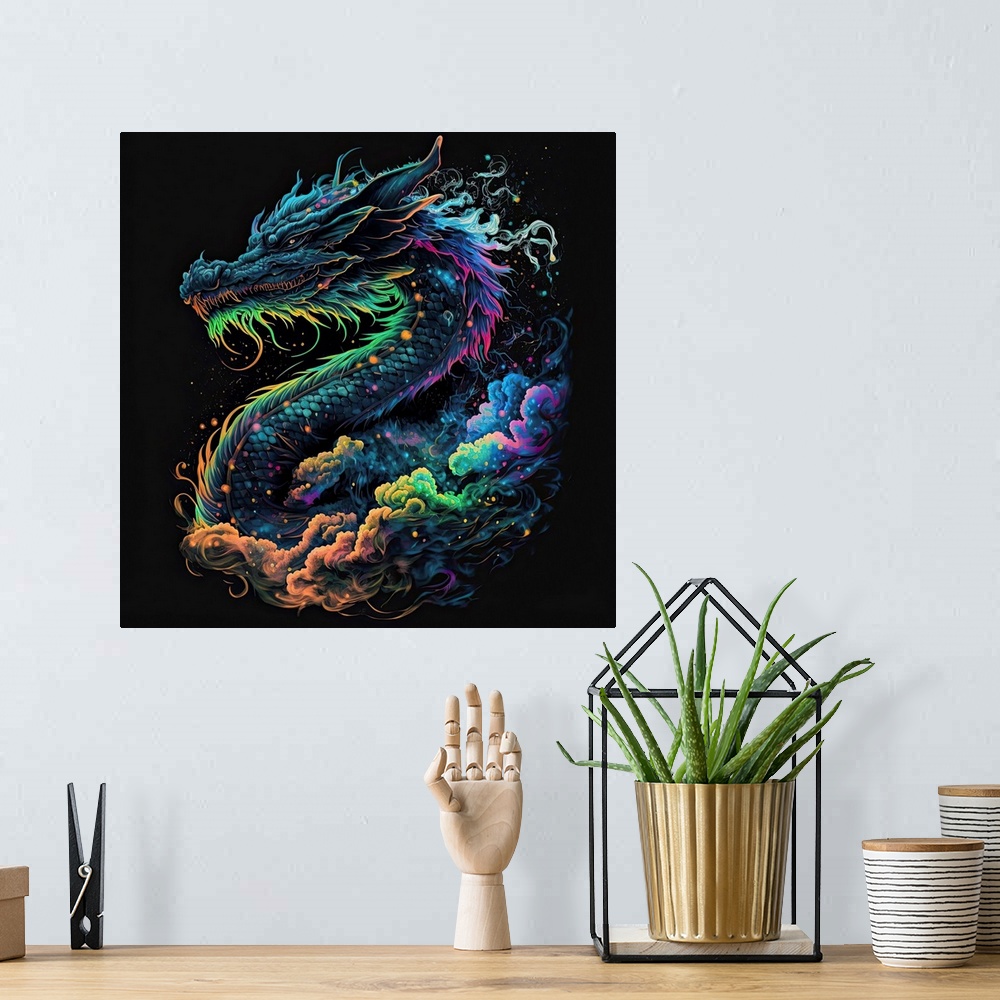 A bohemian room featuring Splosion Dragon I