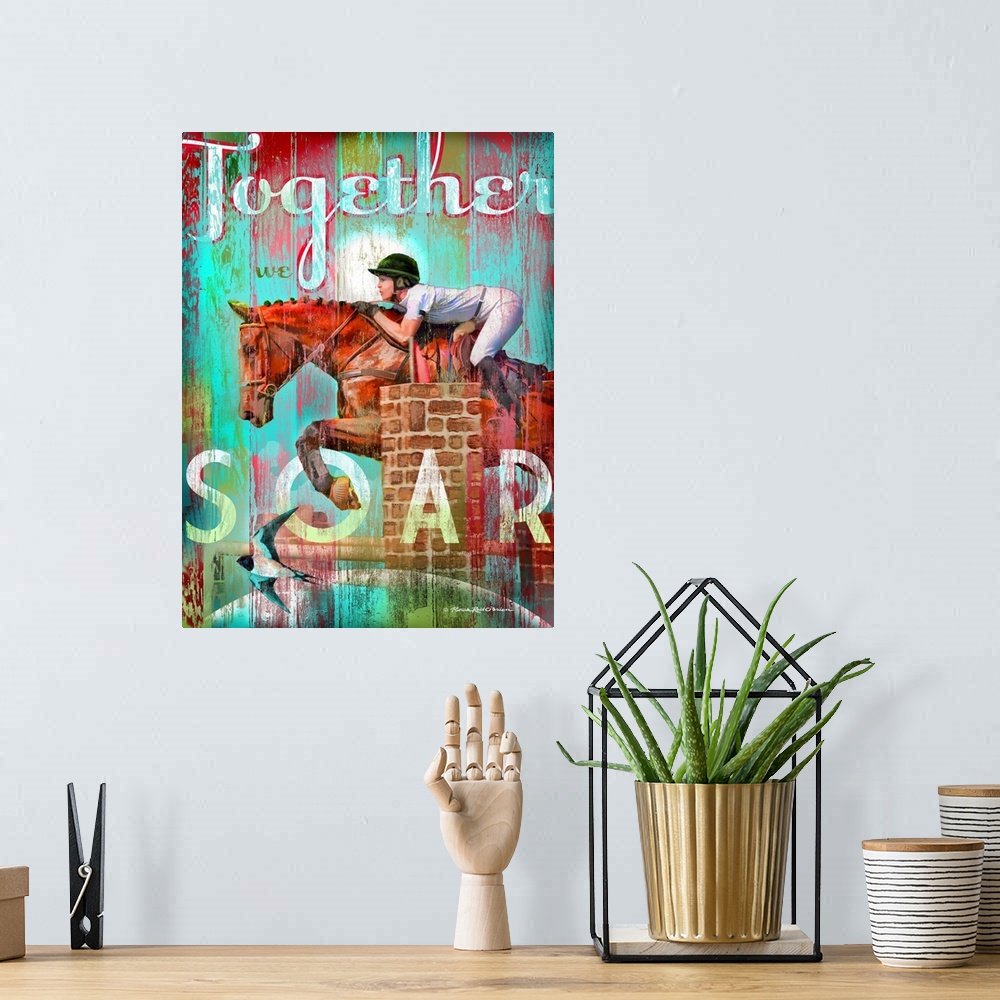 A bohemian room featuring Together We Soar