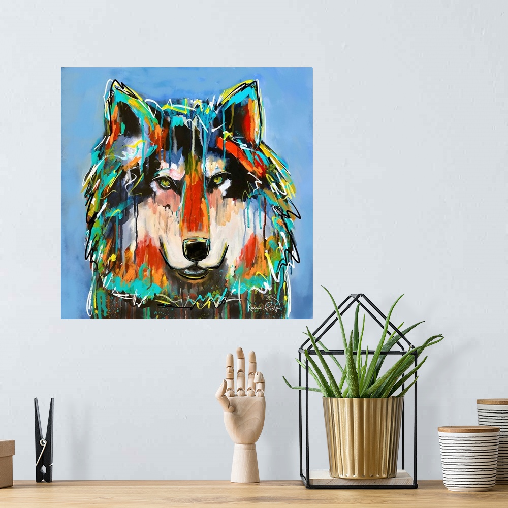 A bohemian room featuring Wolf