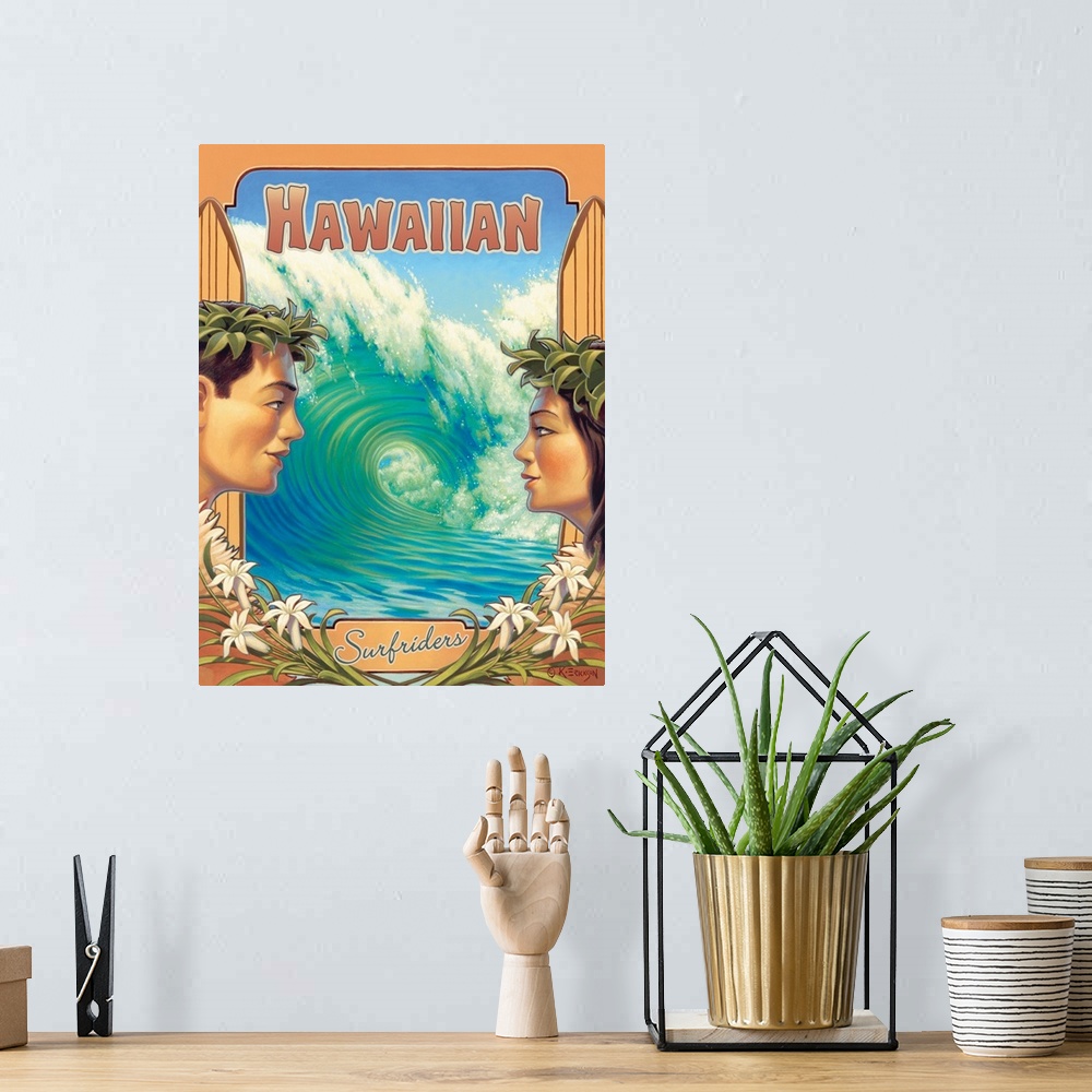 A bohemian room featuring Hawaiian Surfers