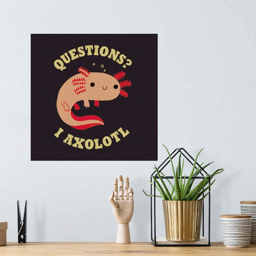 A bohemian room featuring Axolotl Questions