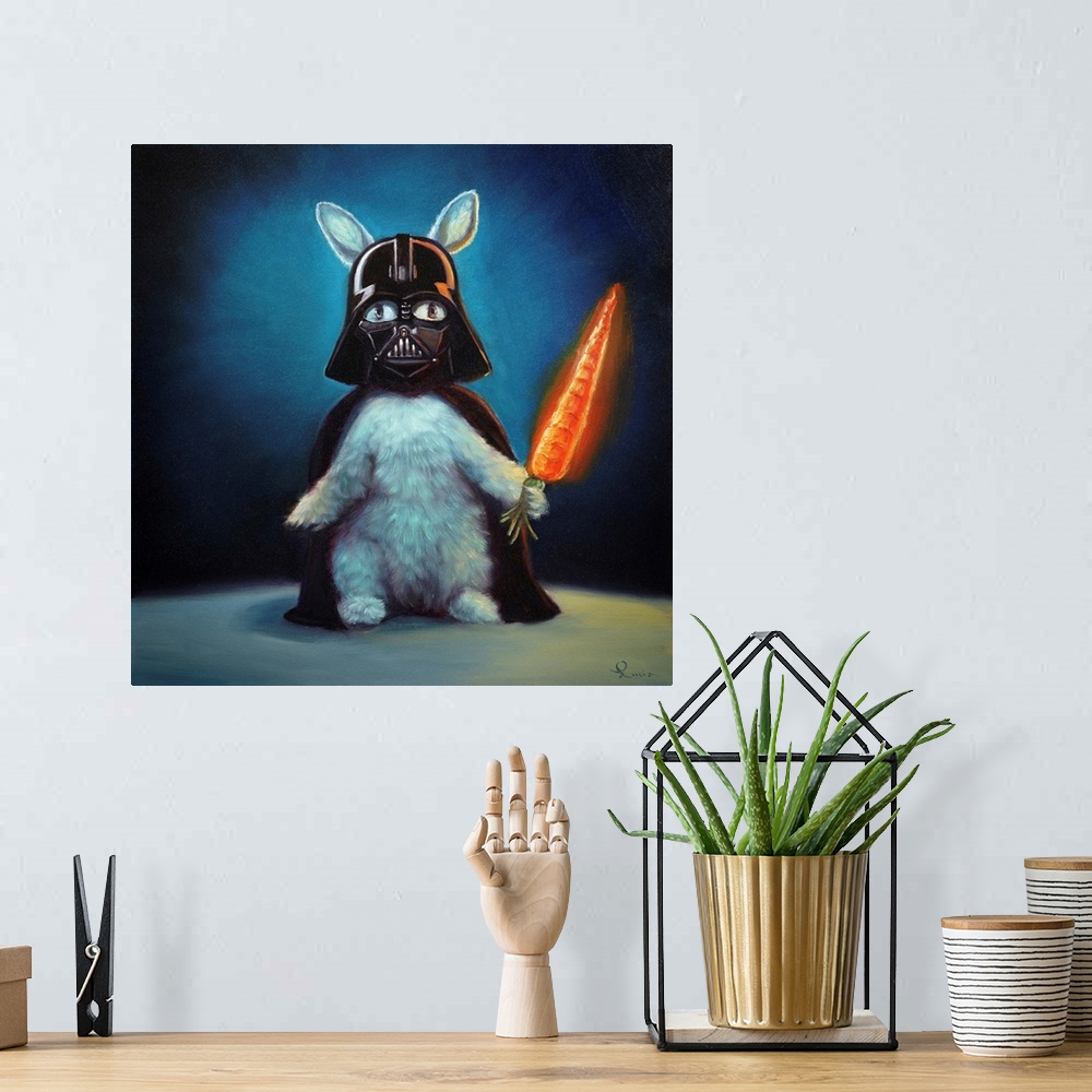 A bohemian room featuring Bunny Vader