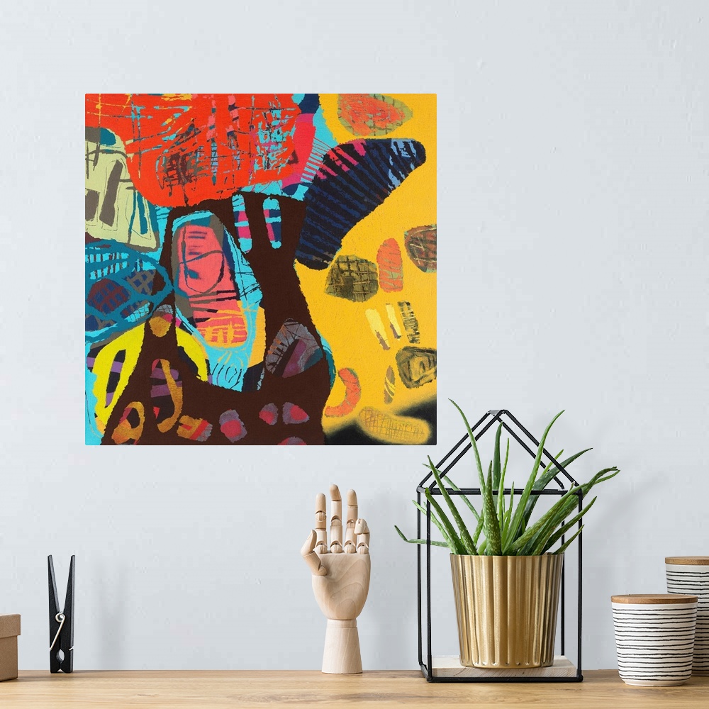 A bohemian room featuring Conversations In The Abstract No. 113