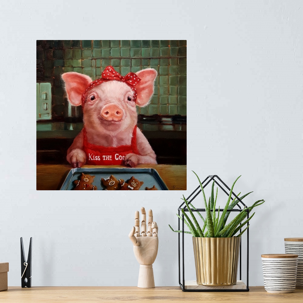 A bohemian room featuring Gingerbread Pigs