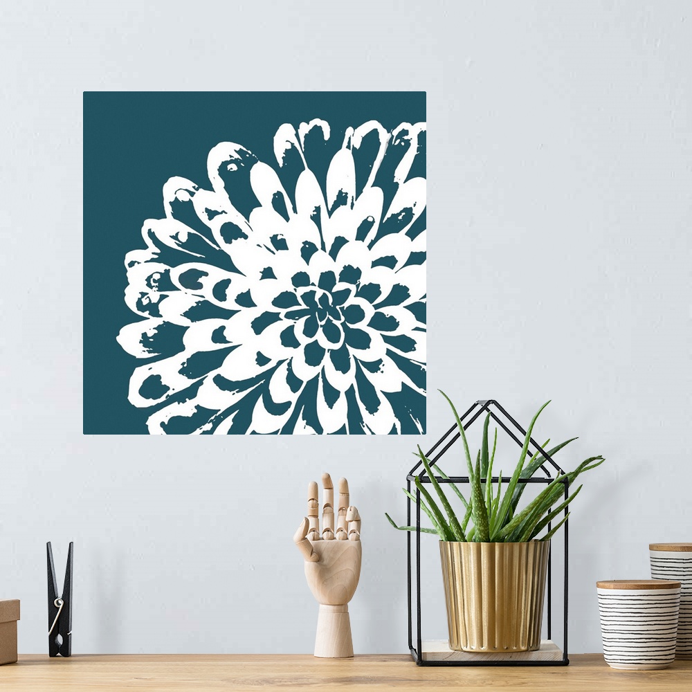 A bohemian room featuring Graphic Flower I