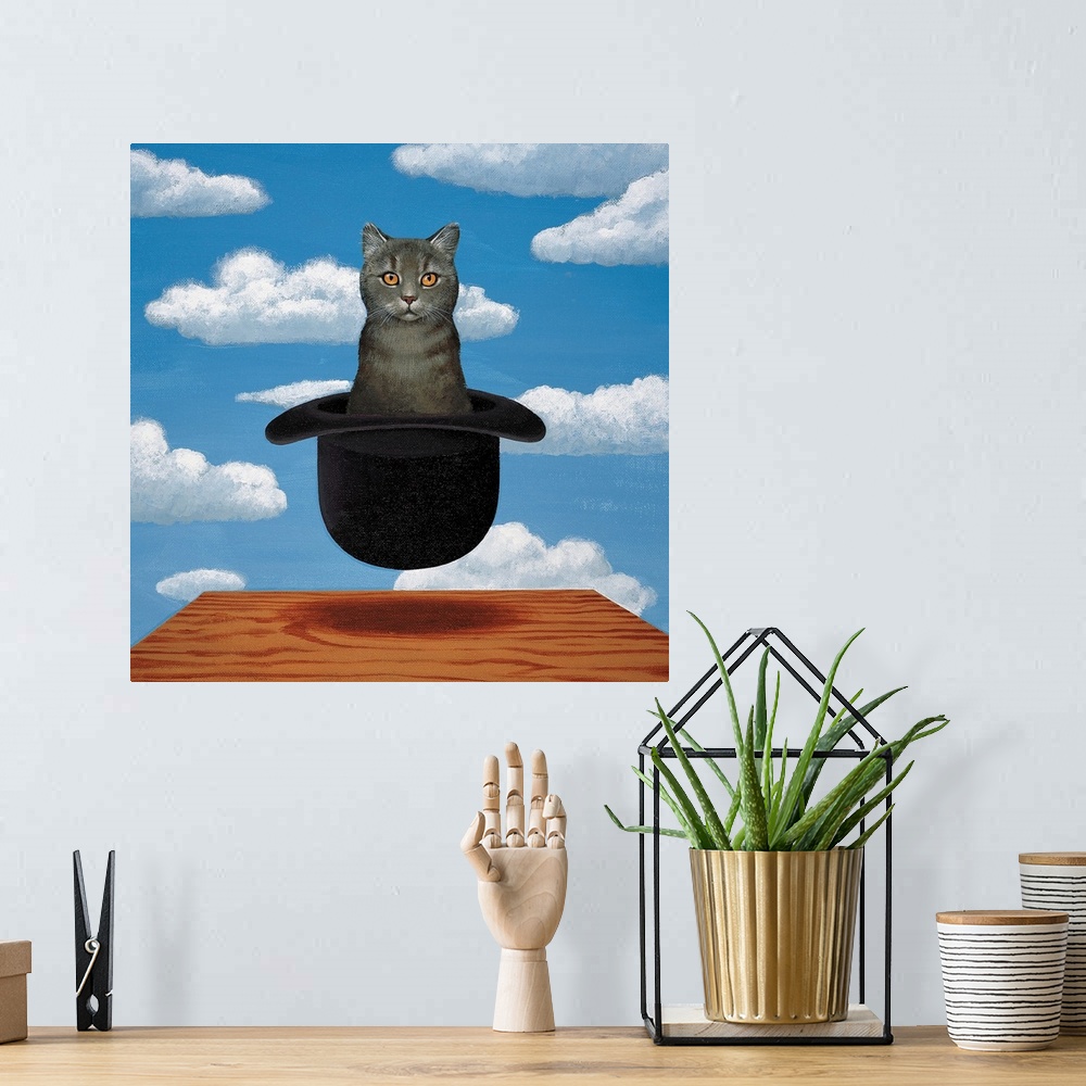 A bohemian room featuring Magritte Cat