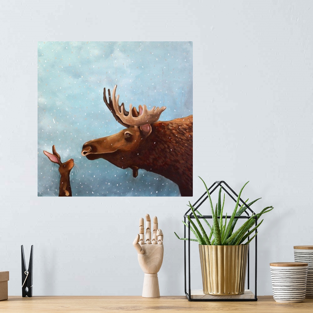 A bohemian room featuring Moose and Rabbit