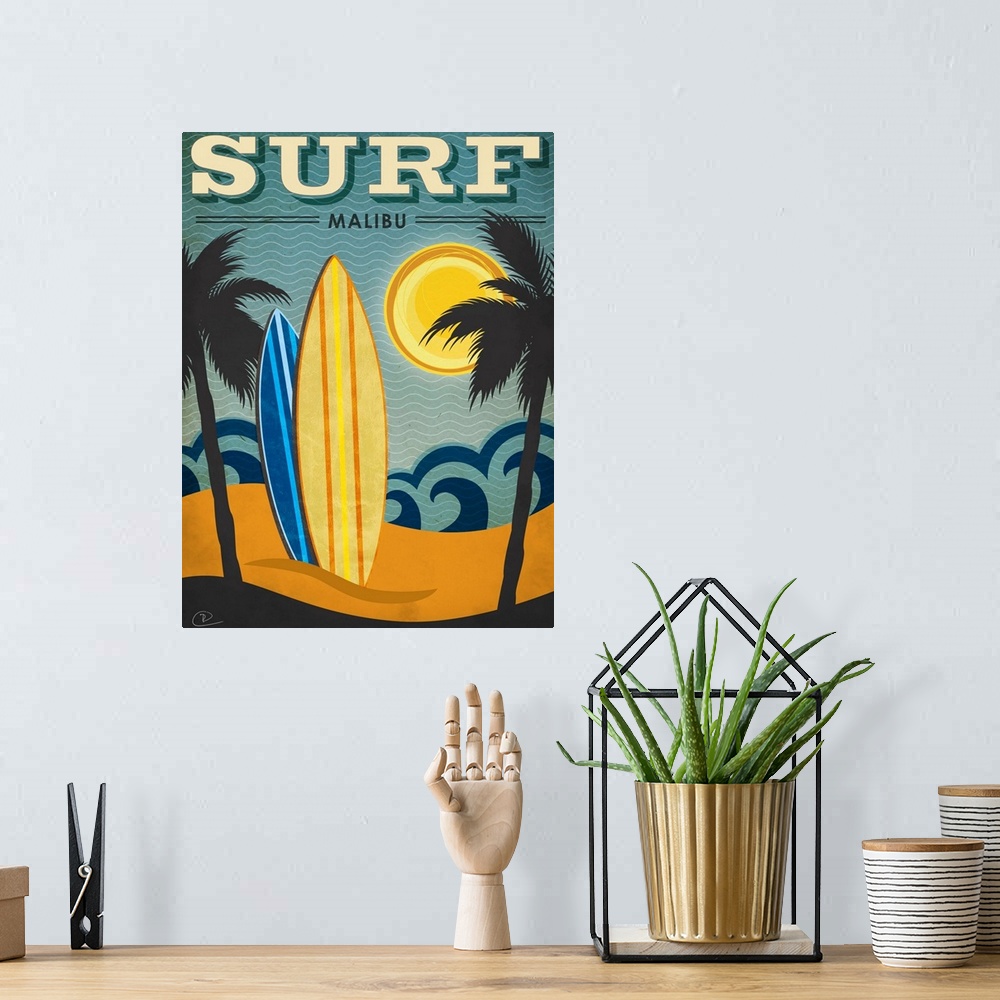 A bohemian room featuring Surf Malibu