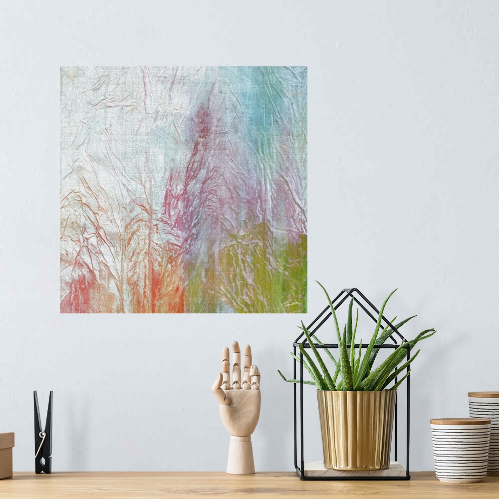 A bohemian room featuring An abstract textural view of land