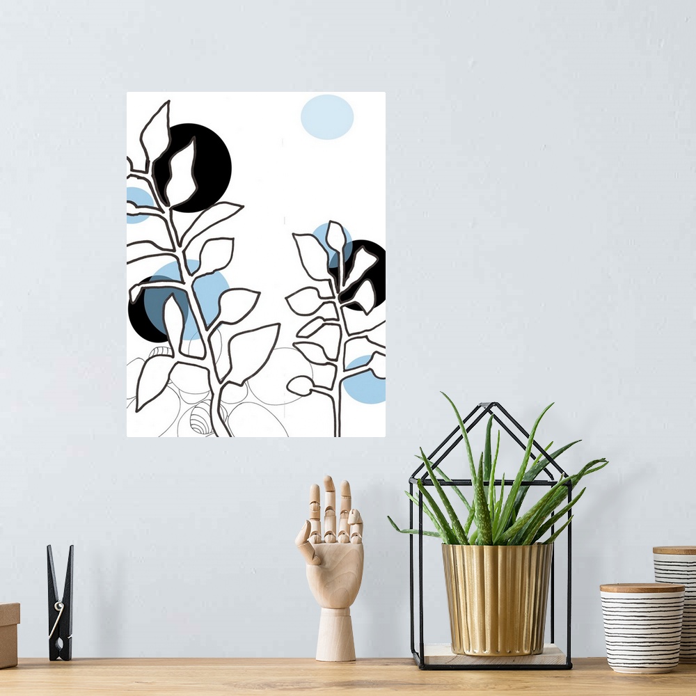 A bohemian room featuring This graphic styled art print and print on demand canvas is simple and bold making a modern state...