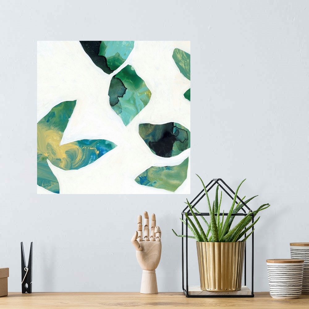A bohemian room featuring Leaves Float Two