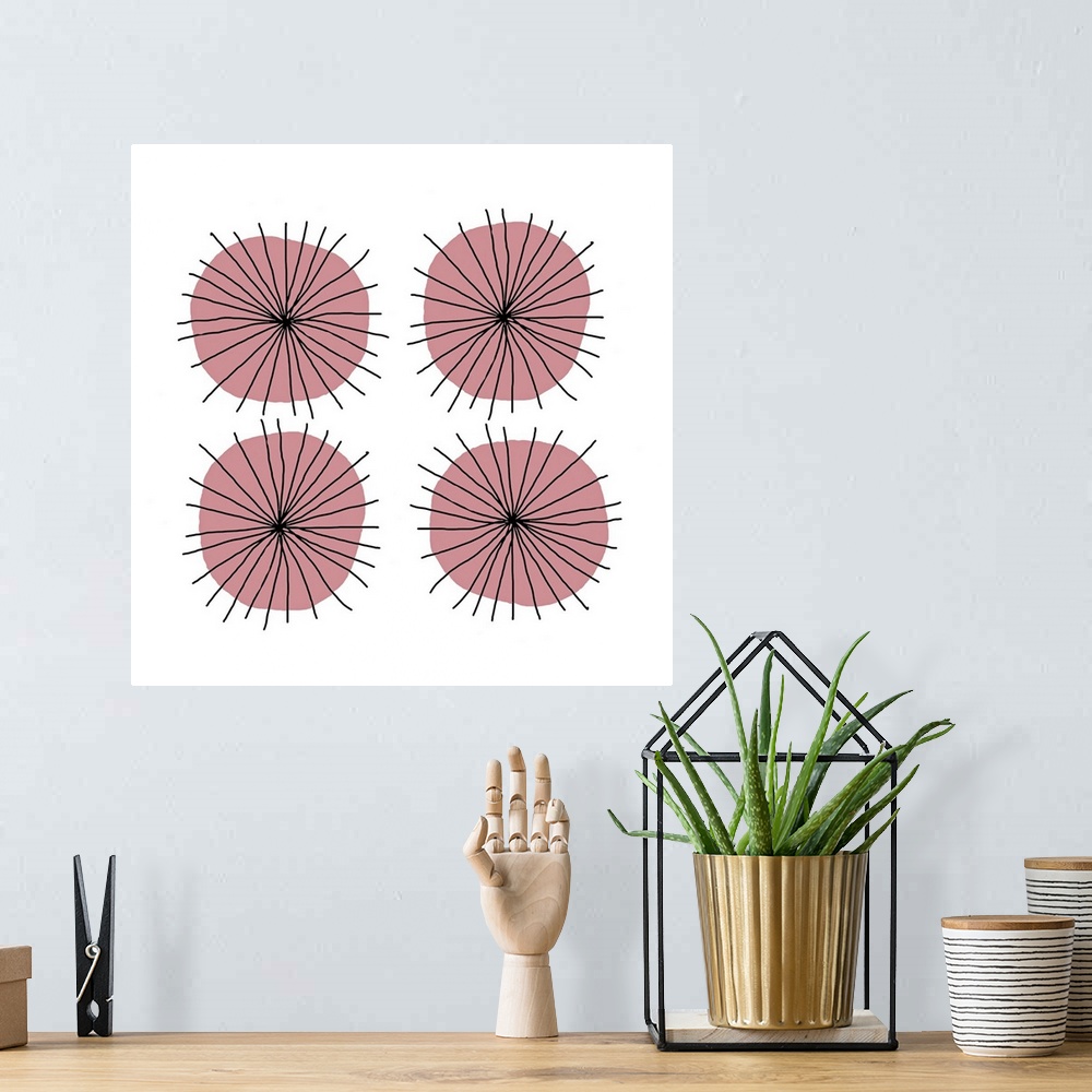 A bohemian room featuring This art print is a digitally illustrated image that is inspired by science and cell division. Th...