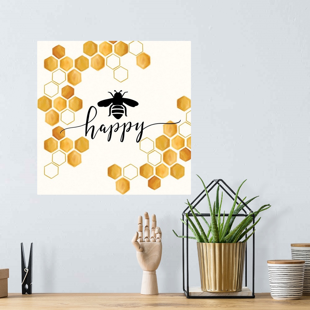 A bohemian room featuring Bee Happy