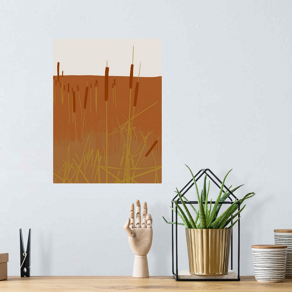A bohemian room featuring Daily Walk Cattails