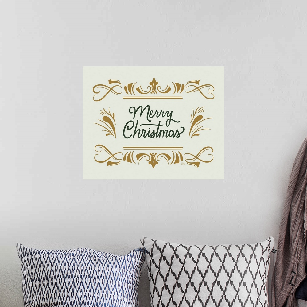A bohemian room featuring Elegant Merry Christmas