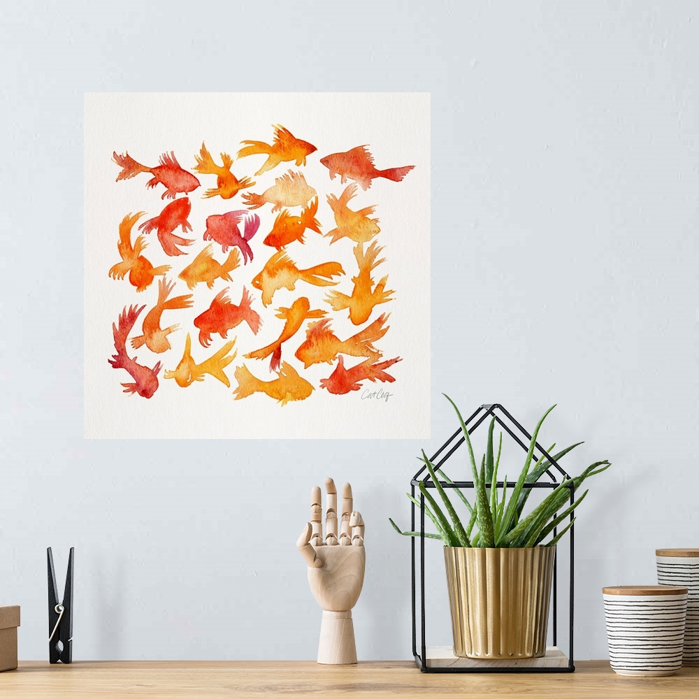 A bohemian room featuring Gold Fish