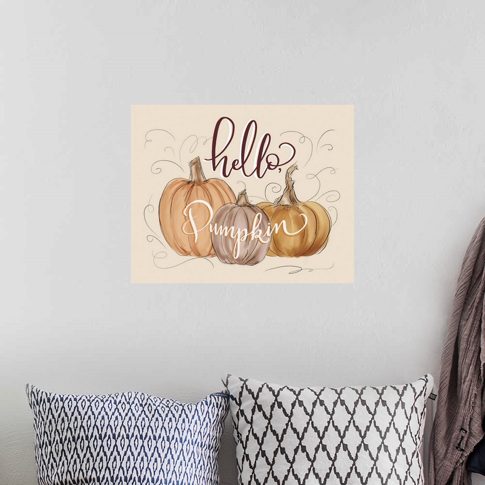 A bohemian room featuring Hello Pumpkin Card