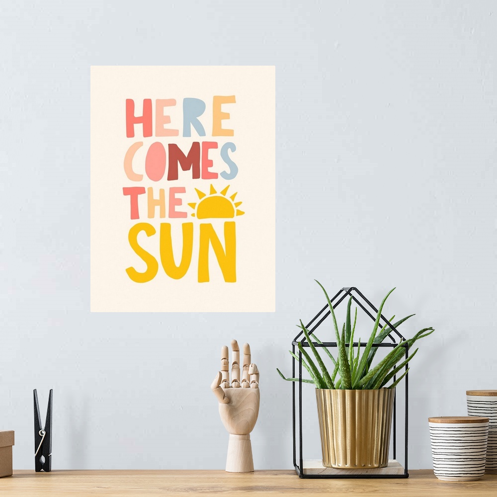 A bohemian room featuring Here Comes The Sun