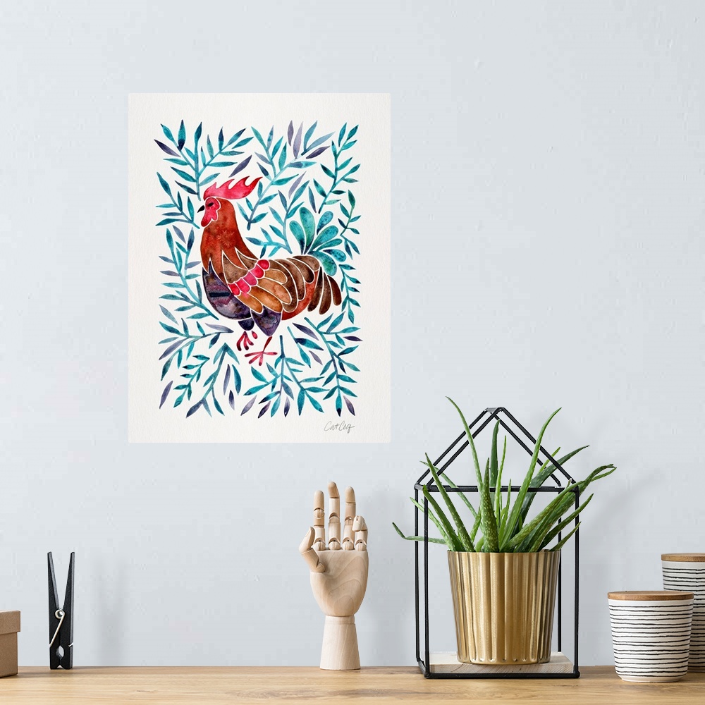A bohemian room featuring Le Coq Rooster