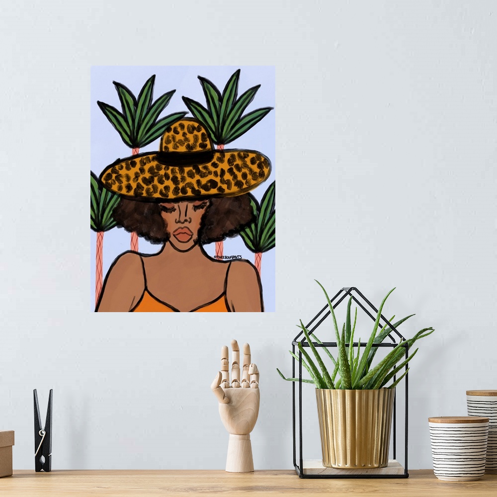 A bohemian room featuring Leopard Hat