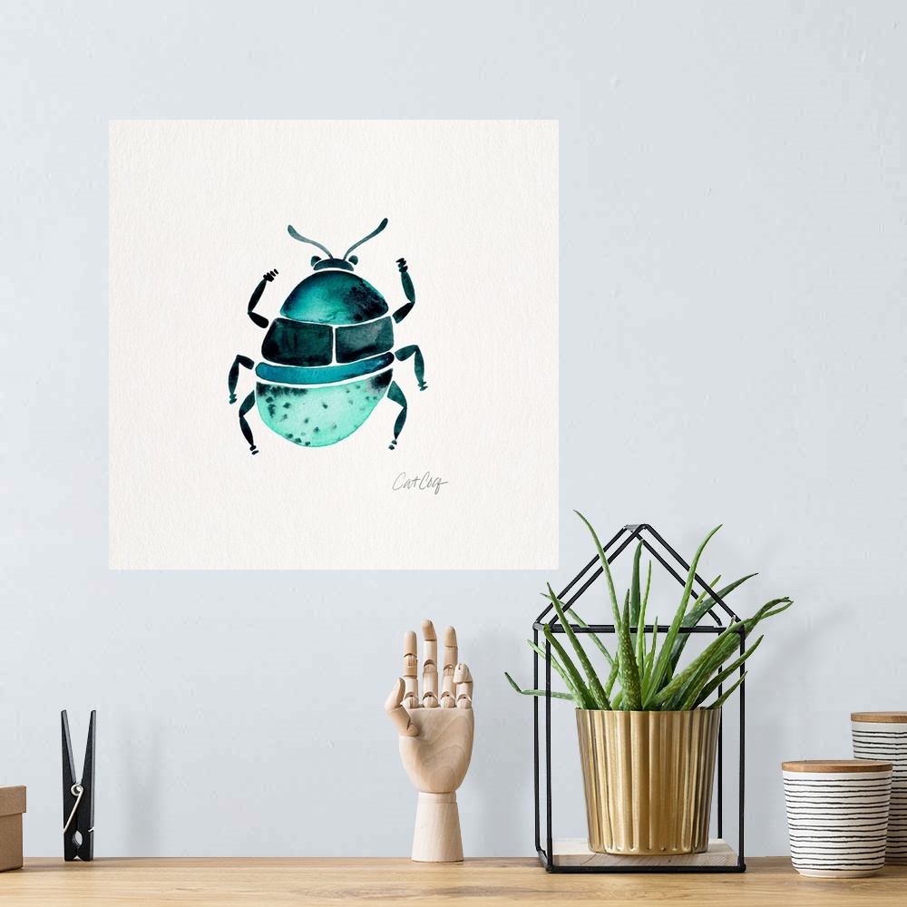 A bohemian room featuring Lime Turquoise Beetle Collection Beetle 4