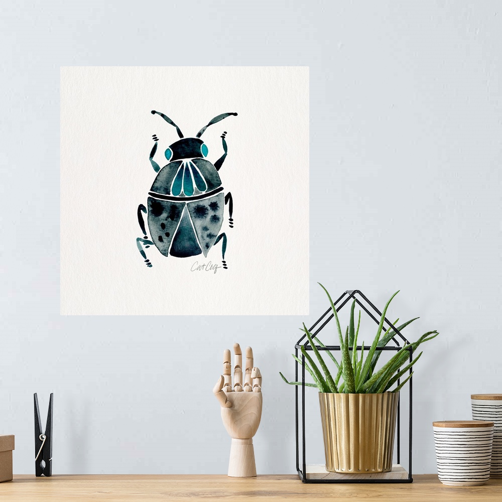 A bohemian room featuring Lime Turquoise Beetle Collection Beetle 5